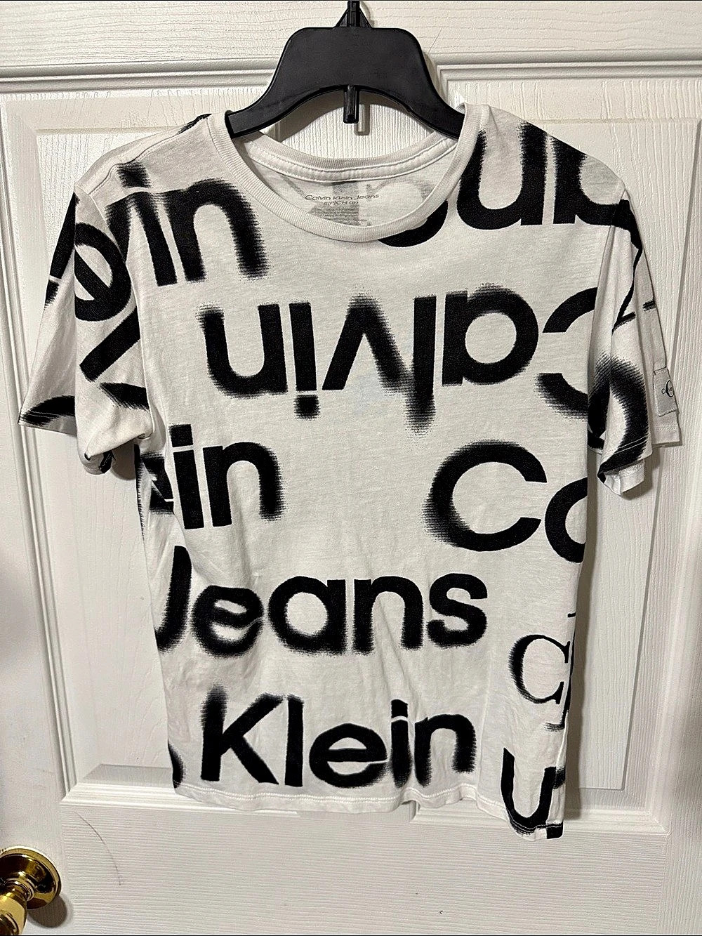 Calvin Klein Jeans logo print T-shirt Graphic Logo Short Sleeve Tee for kids